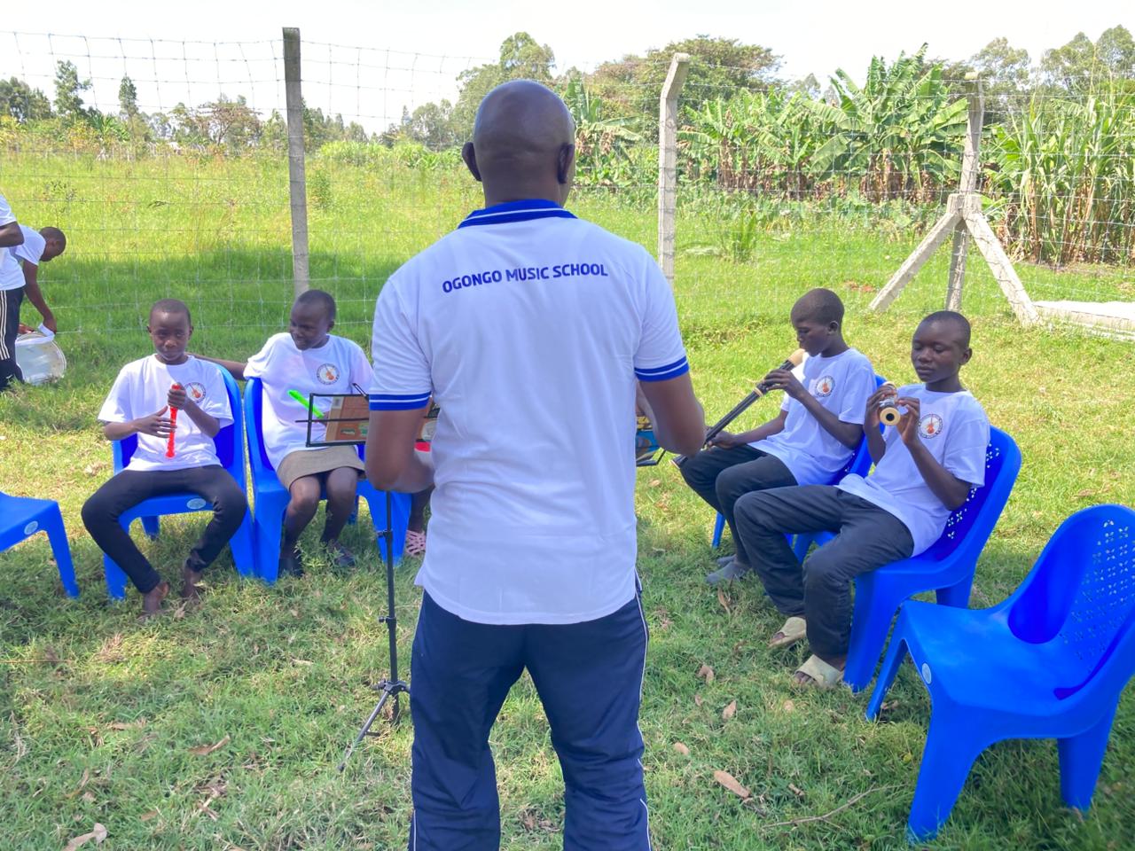 Teacher leading class